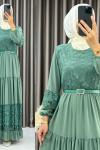 3525 Parla Elbise Mint